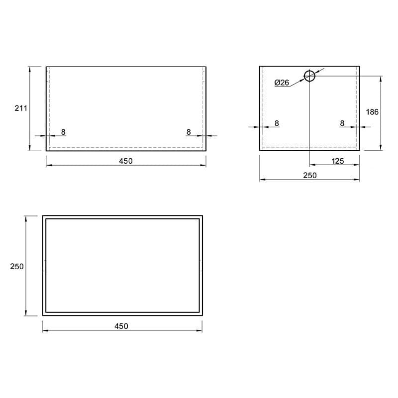 Коробочка W=250 L=450 H=211 (КR 211.250.450) Естественная Коробочка W=250 L=450 H=211 (КR 211.250.450) Естественная