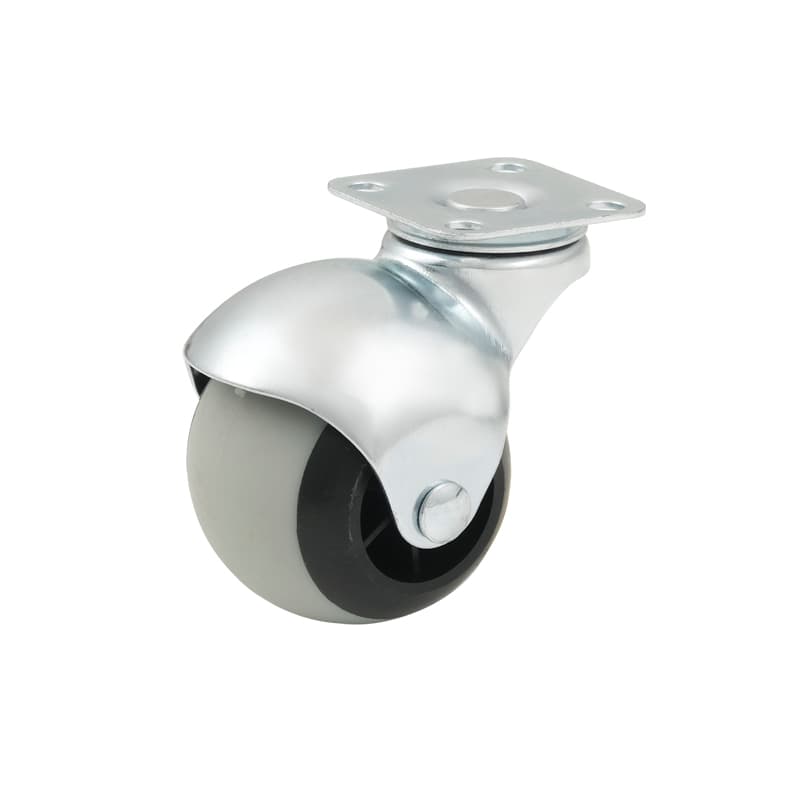 Ролик гумовий круглий із майданчиком, Ø48мм, max 30кг, сірий Ролик гумовий круглий із майданчиком, Ø48мм, max 30кг, сірий