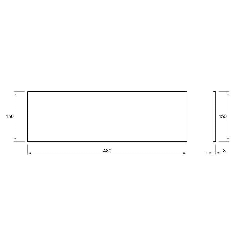 Компенсатор Боковий W = 150 L = 480 (KB 150.480) Антрацит Компенсатор Боковий W = 150 L = 480 (KB 150.480) Антрацит