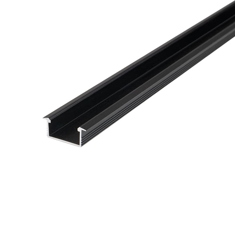 Профіль для LED-стрічки, ВРІЗНИЙ, L = 2m, алюміній, анодов. чорний Профіль для LED-стрічки, ВРІЗНИЙ, L = 2m, алюміній, анодов. чорний