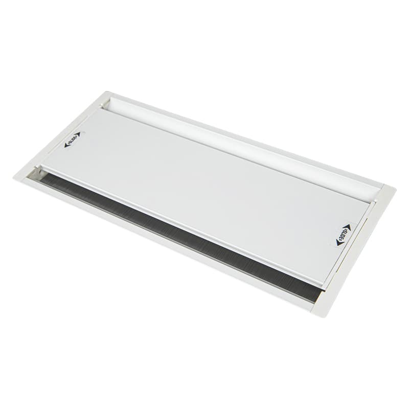 EXIT DUAL Лючок двосторонній для блоку розеток, L = 263 mm, алюміній, білий (04002400012) EXIT DUAL Лючок двосторонній для блоку розеток, L = 263 mm, алюміній, білий (04002400012)