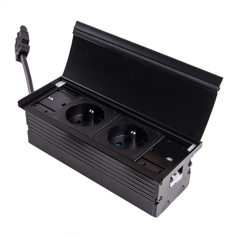VersaLID Розетковий блок, 2 розетки, L = 176 mm, конектор GST, 110-220V, 16A, IP20, чорний (06039F00003) VersaLID Розетковий блок, 2 розетки, L = 176 mm, конектор GST, 110-220V, 16A, IP20, чорний (06039F00003)