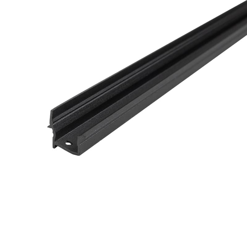 Профіль для LED-стрічки, ВРІЗНИЙ ІЗ ШТОРКОЮ, L = 3м, алюміній, чорний мат Профіль для LED-стрічки, ВРІЗНИЙ ІЗ ШТОРКОЮ, L = 3м, алюміній, чорний мат