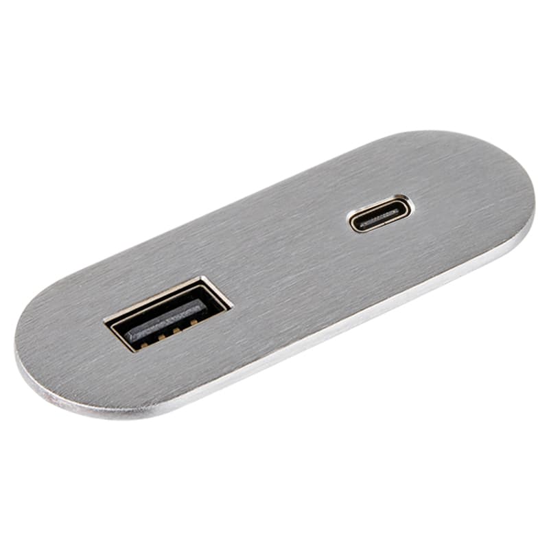 VersaPICK USB-розетка овальна, 1 USB порту (5V/9V, 3А/2A), 110-220V, IP20, ZAMAK, нержавіюча сталь (06029Z00057) VersaPICK USB-розетка овальна, 1 USB порту (5V/9V, 3А/2A), 110-220V, IP20, ZAMAK, нержавіюча сталь (06029Z00057)