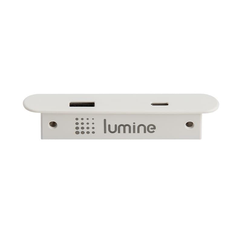 USB-розетка овальная Lumine PULSE, 2xUSB A+C (15W), белый USB-розетка овальная Lumine PULSE, 2xUSB A+C (15W), белый