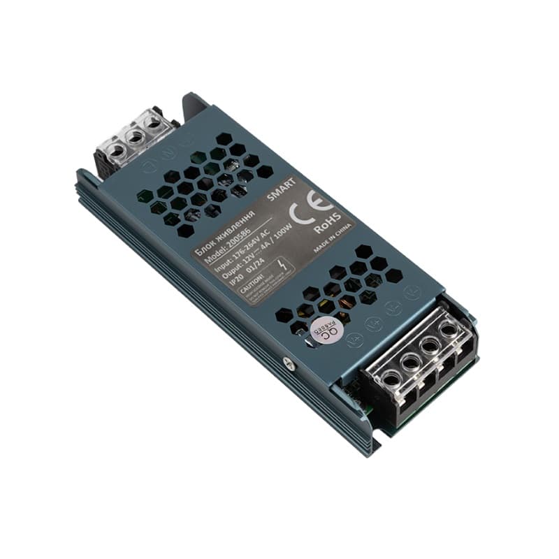Блок живлення SMART 100W, 12V, IP20, метал. корпус Блок живлення SMART 100W, 12V, IP20, метал. корпус