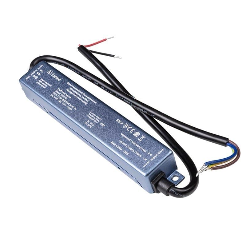 Блок питания для LED, 100W, 12V, IP67, металлический корпус, Lumine Profi line