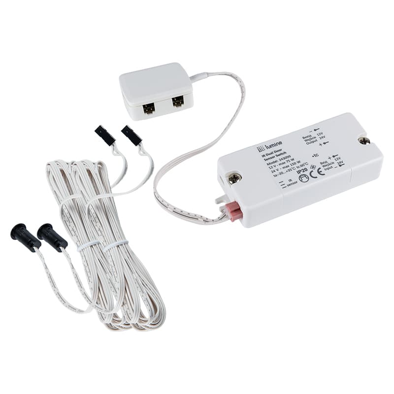 ІЧ сенсорний вимикач на відкр. двох дверей, 12V / 24V, 75W / 150W ІЧ сенсорний вимикач на відкр. двох дверей, 12V / 24V, 75W / 150W