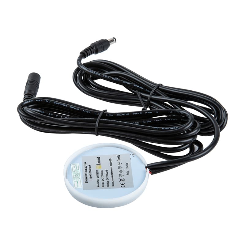Сенсорний вимикач на дотик під стільницю товщ. до 30 mm, 12V/24V, 24W / 48W Сенсорний вимикач на дотик під стільницю товщ. до 30 mm, 12V/24V, 24W / 48W
