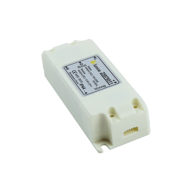 Блок питания, 15W, 12V, IP44, белый, пластик