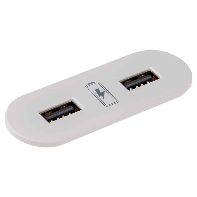 VersaPICK USB-розетка овальна, 2 USB порту (5V, 2,1А), 110-220V, IP20, полімер, білий мат (06029P00010) VersaPICK USB-розетка овальна, 2 USB порту (5V, 2,1А), 110-220V, IP20, полімер, білий мат (06029P00010)