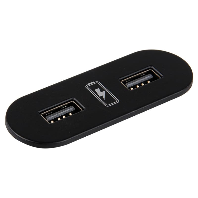 VersaPICK USB-розетка овальна, 2 USB порту (5V, 2,1А), 110-220V, IP20, полімер, чорний мат (06029P00012) VersaPICK USB-розетка овальна, 2 USB порту (5V, 2,1А), 110-220V, IP20, полімер, чорний мат (06029P00012)