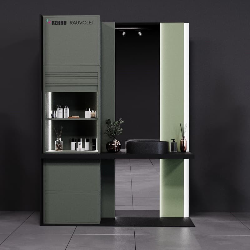 Комплект жалюзи REHAU RAUVOLET Noble Matt Olive Detour 3141L 600x1000: C3-кас., 25 мм, ДСП 18–19 мм