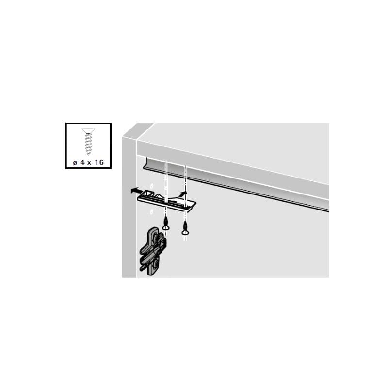 Дверний стопор WingLine L  білий, правий (9276611) Hettich