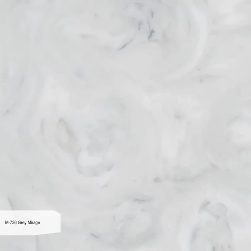 Лист акриловый Grandex Marble Ocean M-736 Grey Mirag 3680х760х12