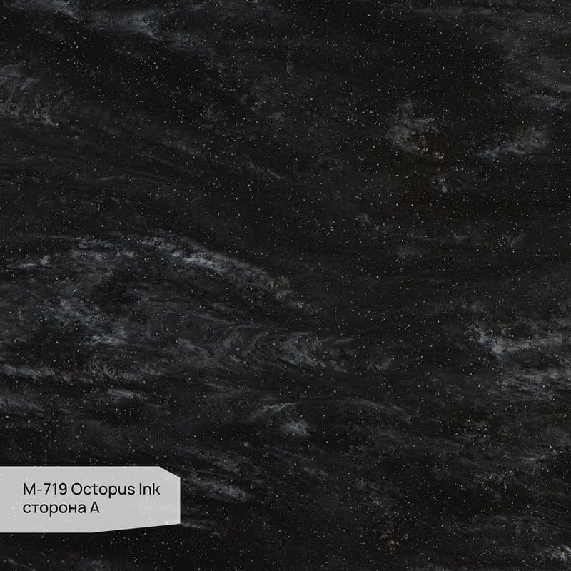 Лист акриловый Grandex Marble Ocean M-719 Octopus Ink 3680х760х12