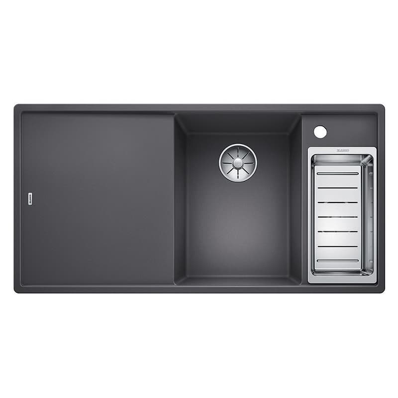 Мойка AXIA III 6 S SILGRANIT (мпс./врезная) темная скала доска стекло (чаша справа) BLANCO (523473) Мойка AXIA III 6 S SILGRANIT (мпс./врезная) темная скала доска стекло (чаша справа) BLANCO (523473)