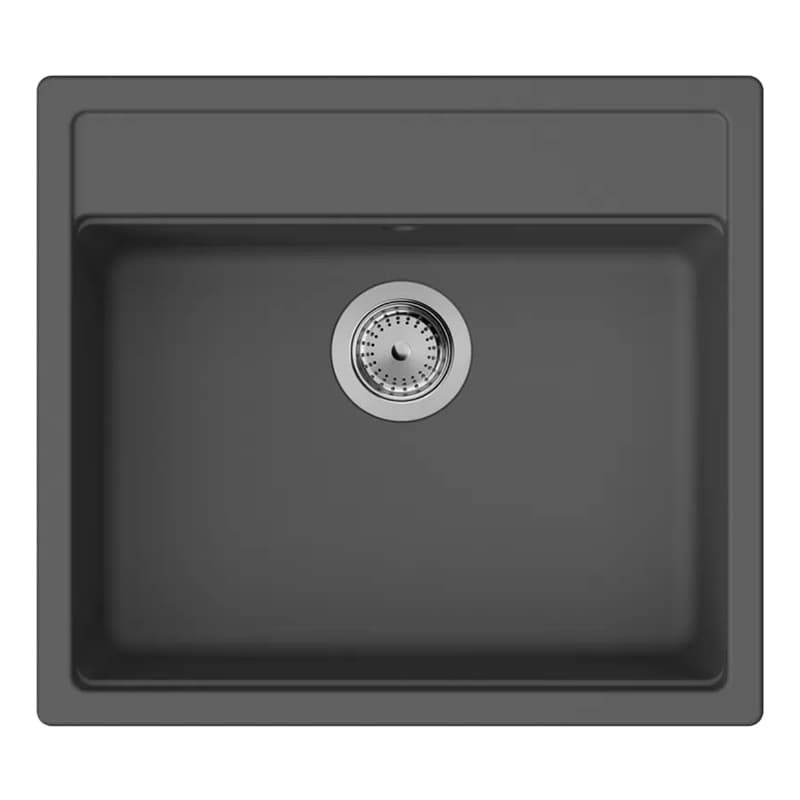 Мойка кухонная гранит S52 без крыла врезная, серый графит Hansgrohe (43359290)
