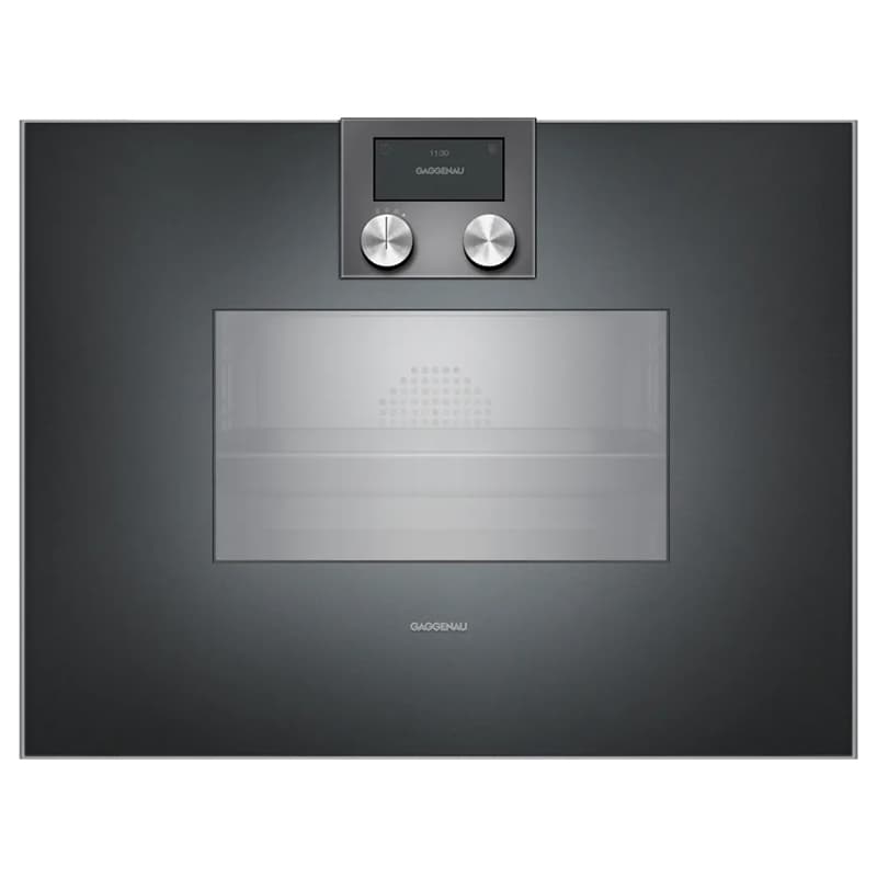 Компактна духова шафа-пароварка BS470102 права антрацит GAGGENAU Компактна духова шафа-пароварка BS470102 права антрацит GAGGENAU