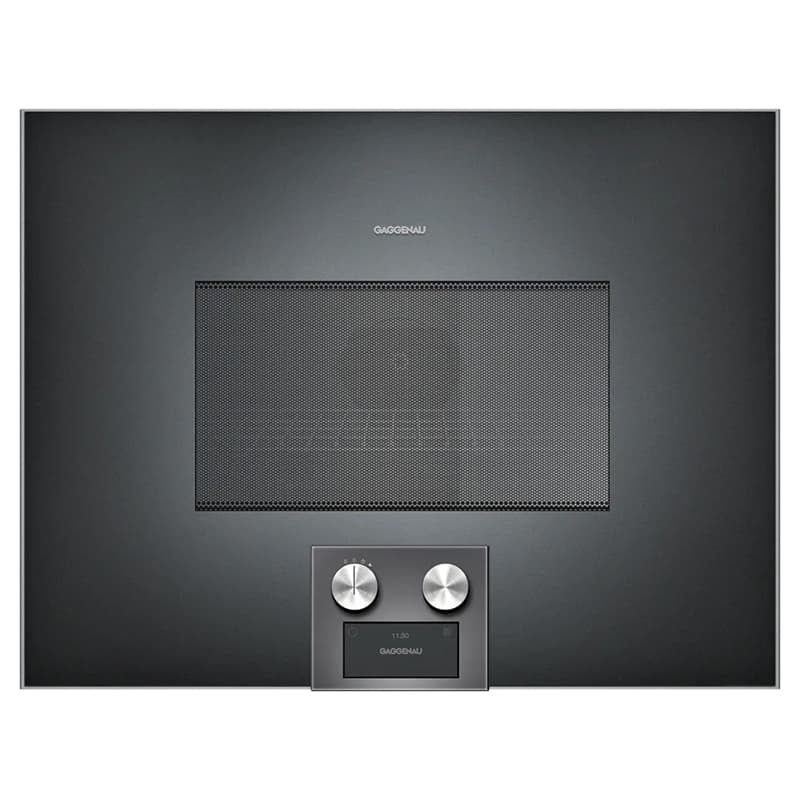 Компактна духова шафа з мікрохвильовим режимом BM454100 права антрацит GAGGENAU Компактна духова шафа з мікрохвильовим режимом BM454100 права антрацит GAGGENAU