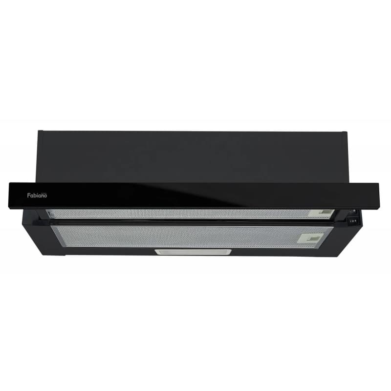 Витяжка телескопічна чорна SlimLine 60 Black Glass Fabiano Витяжка телескопічна чорна SlimLine 60 Black Glass Fabiano