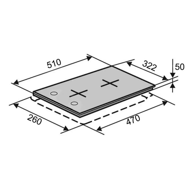 Газова варильна поверхня HG320G CEST (BK) 7 VENTOLUX Газова варильна поверхня HG320G CEST (BK) 7 VENTOLUX
