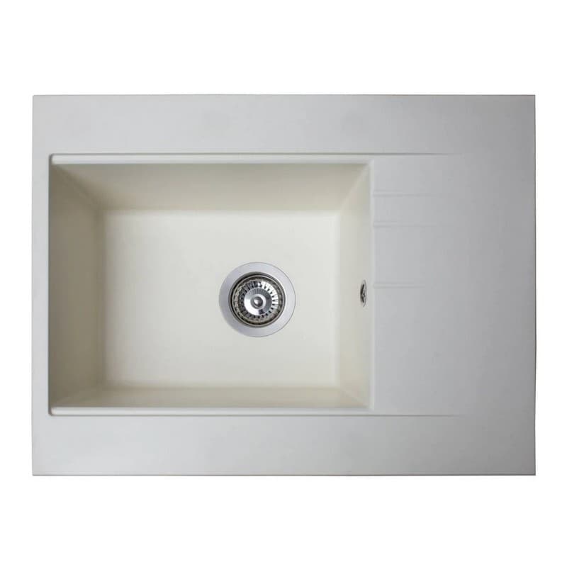 Кухонна мийка BODRUM 650 white mirastone Miraggio Кухонна мийка BODRUM 650 white mirastone Miraggio