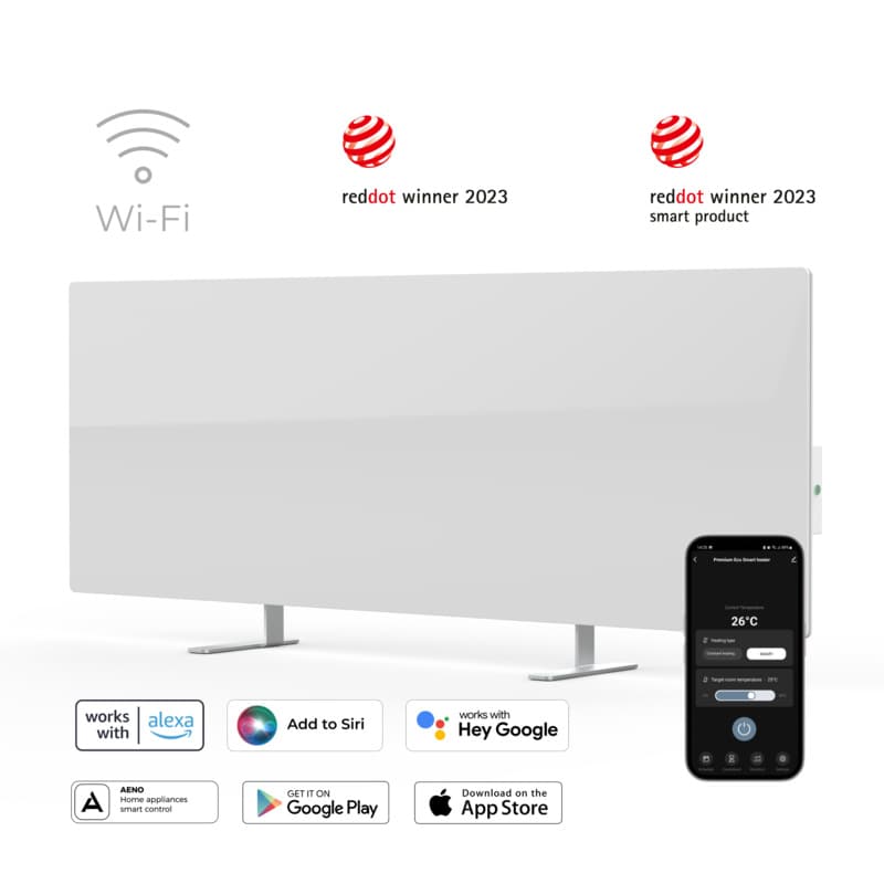 Обігрівач Premium Eco Smart Heater, 700W, GH1S (AGH0001S) AENO Обігрівач Premium Eco Smart Heater, 700W, GH1S (AGH0001S) AENO