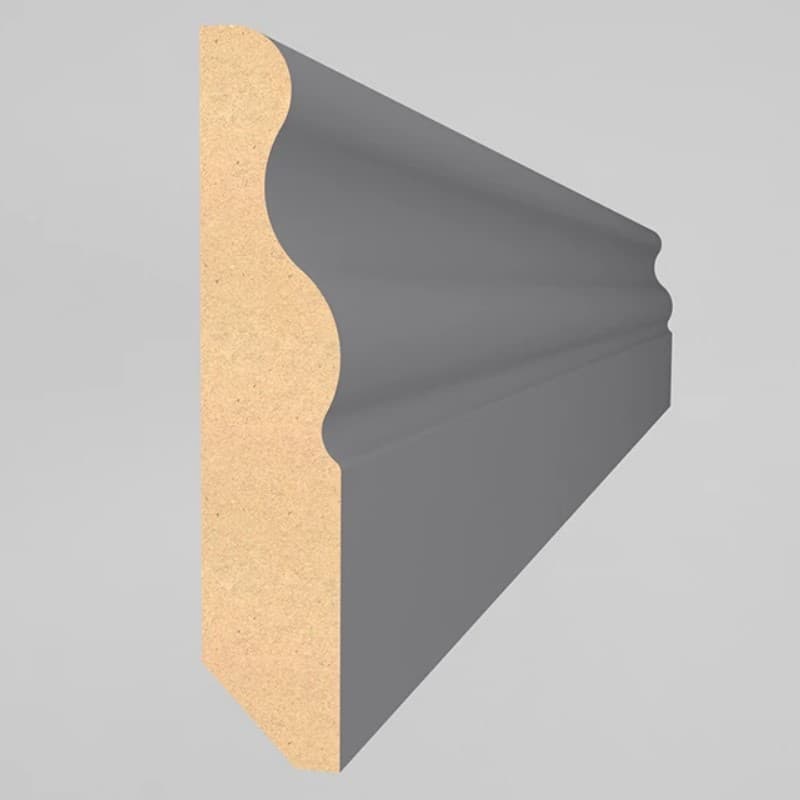 Плінтус MDF AGT SPR-7007 723 Чорний шовк Soft Touch 2800х80х16 мм (уп.6 шт.)