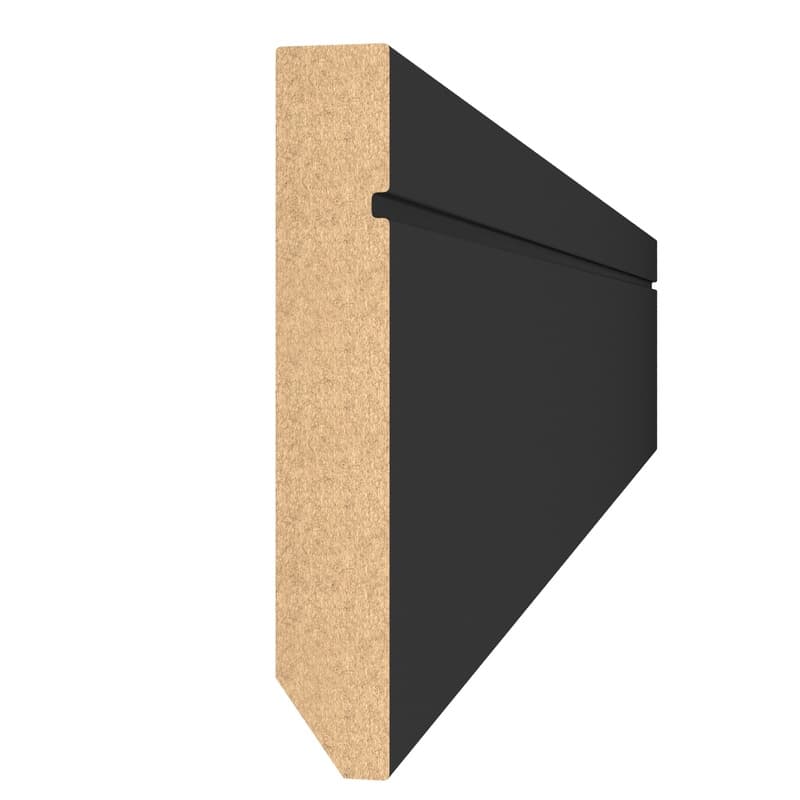 Плінтус MDF AGT SPR-7029 723 Чорний шовк Soft Touch 2800х100х16 мм (уп.6 шт.)