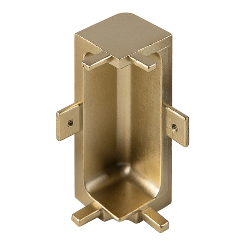 Кут 90° внутрішній для профілів GOLA з LED Ferro Fiori, type C, золото Кут 90° внутрішній для профілів GOLA з LED Ferro Fiori, type C, золото