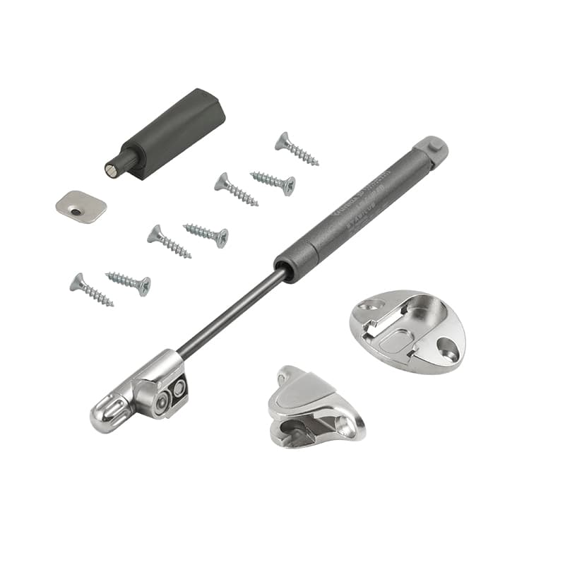 К-т KRABY P2О амортизатор газ./автомат-е открытие вверх L244 N100, Italiana Ferramenta, для ДСП/МДФ К-т KRABY P2О амортизатор газ./автомат-е открытие вверх L244 N100, Italiana Ferramenta, для ДСП/МДФ