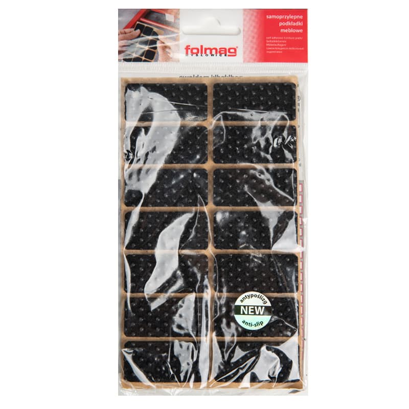 Самоклейка антиковзна повстяна для ніжок Folmag 20x44 чорний (14 шт)