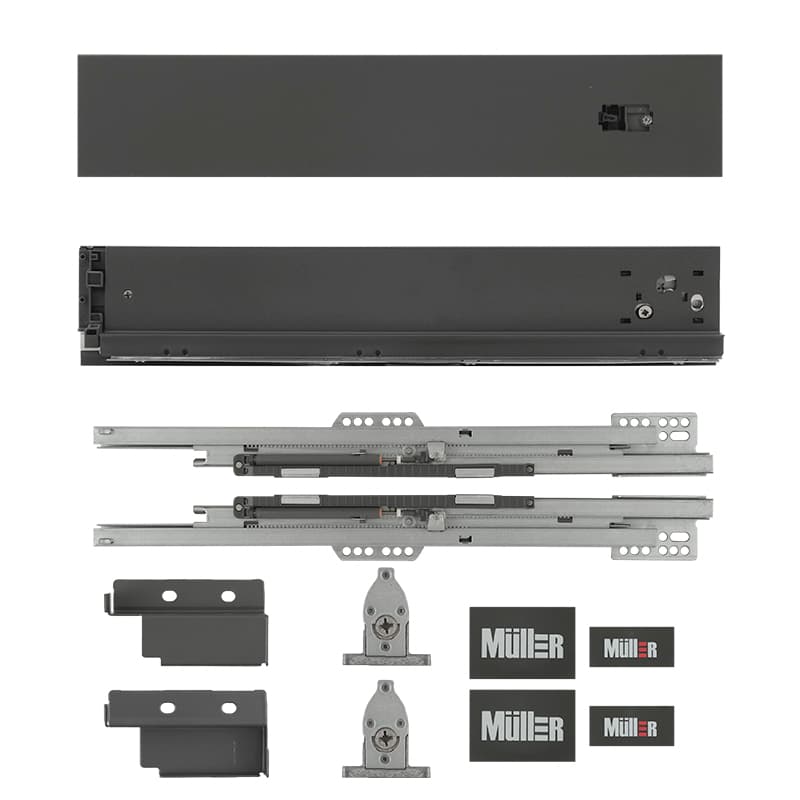 Комплект для ящика Muller Box profi line 3D L=400 Н=95 антрацит Комплект для ящика Muller Box profi line 3D L=400 Н=95 антрацит