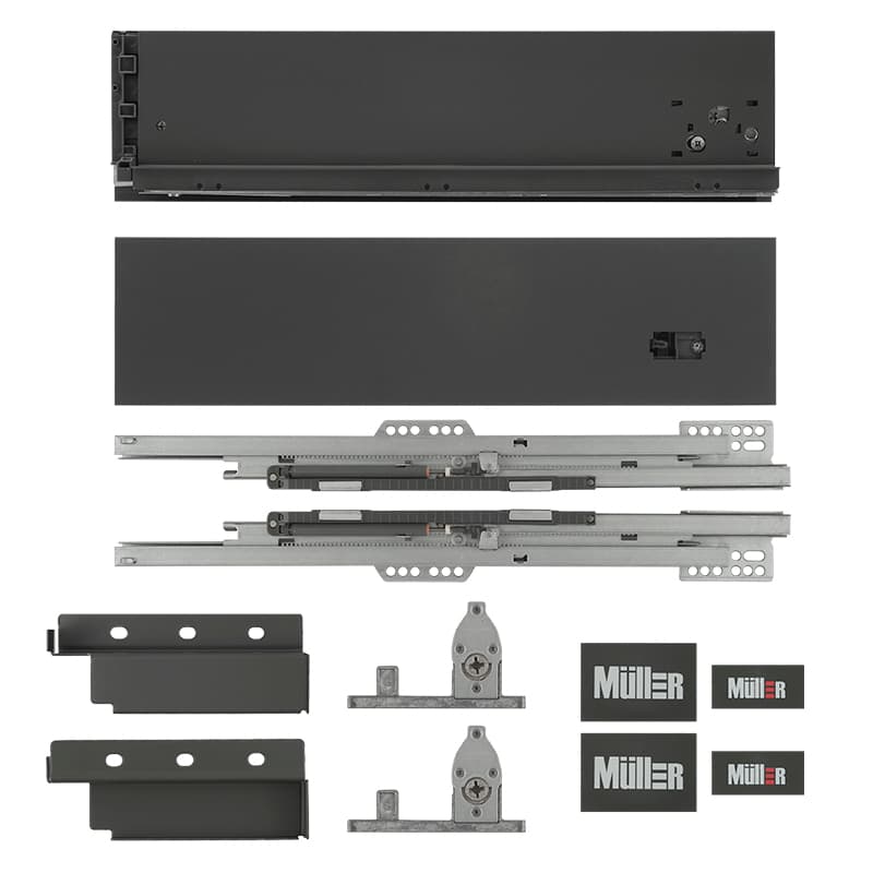 Комплект для ящика Muller Box profi line 3D L=350 Н=127 антрацит Комплект для ящика Muller Box profi line 3D L=350 Н=127 антрацит