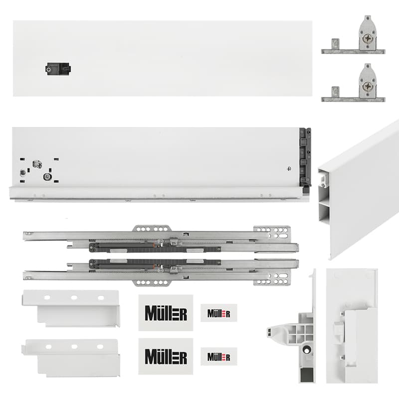 Комплект для внутреннего ящика Muller Box profi line 3D L=550 Н=127 белый Комплект для внутреннего ящика Muller Box profi line 3D L=550 Н=127 белый