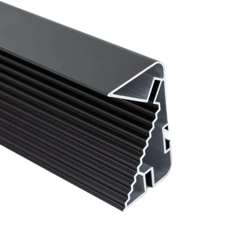 Профіль GOLA горизонтальний LED Ferro Fiori, L=4100 мм, type L/С, чорний 