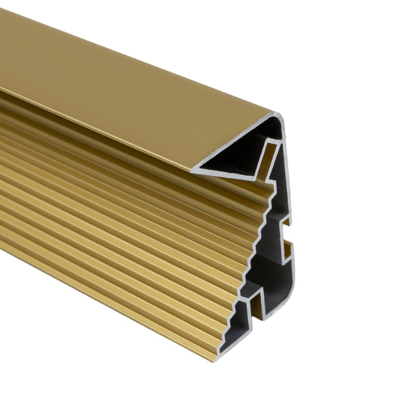 Профіль GOLA горизонтальний LED Ferro Fiori, L=4100 мм, type L/С, золото анод
