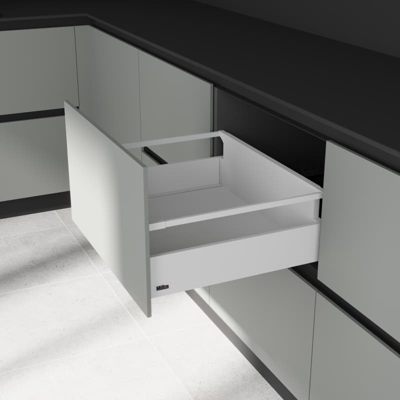 Комплект для шухляди Muller Box profi line 3D L=550 Н=95 (+1 релінг) білий