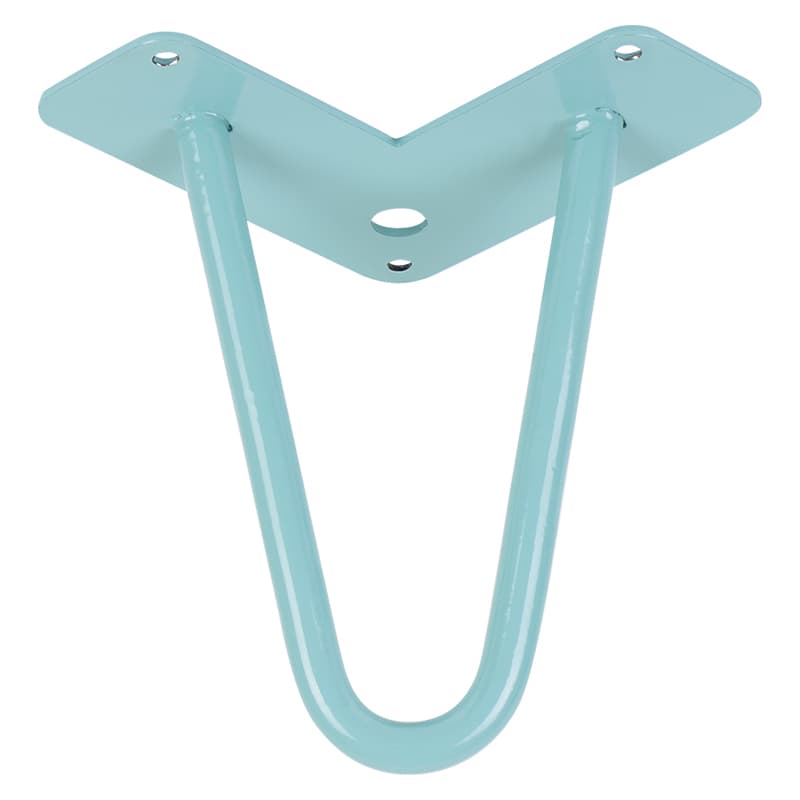 Ножка мебельная HAIRPIN Leg 2ROD Small h15см азур (бирюзовая)