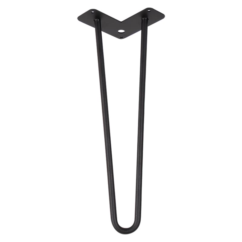Ніжка меблева HAIRPIN Leg 2ROD Small h41см чорна структурна