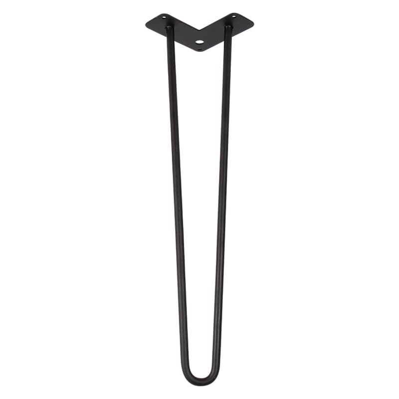 Ножка мебельная HAIRPIN Leg 2ROD Big h55см черная структурная