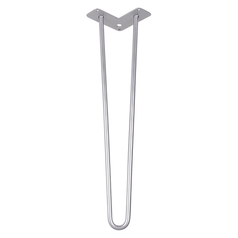 Ніжка меблева HAIRPIN Leg 2ROD Big h55см срібна