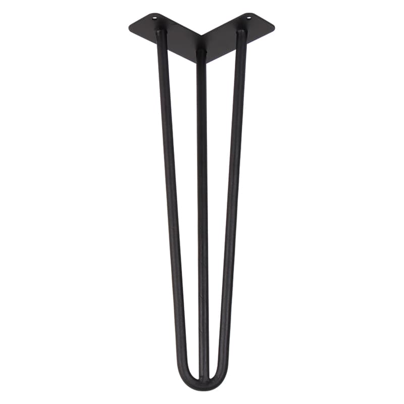 Ніжка меблева HAIRPIN Leg 3ROD Small h41см чорна структурна