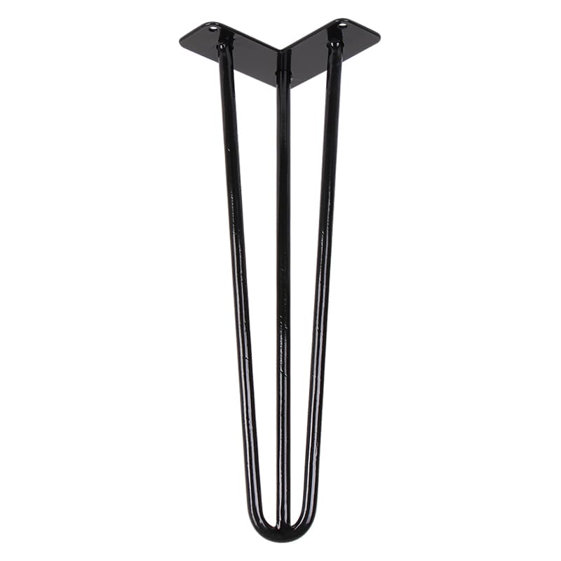 Ніжка меблева HAIRPIN Leg 3ROD Small h41см чорна глянсова Ніжка меблева HAIRPIN Leg 3ROD Small h41см чорна глянсова