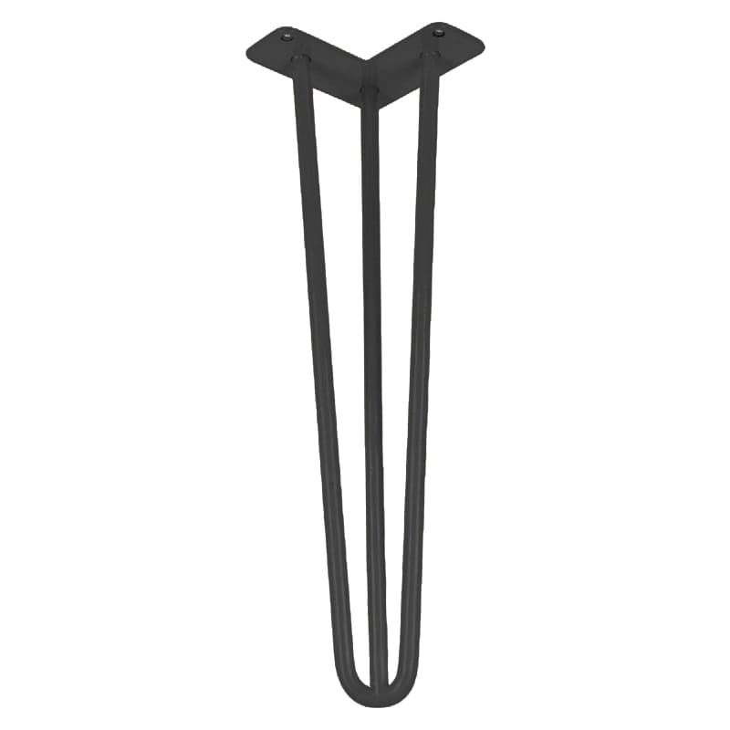 Ножка мебельная HAIRPIN Leg 3ROD Small h46см черная структурная