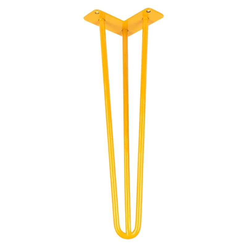 Ножка мебельная HAIRPIN Leg 3ROD Small h46см, желтая