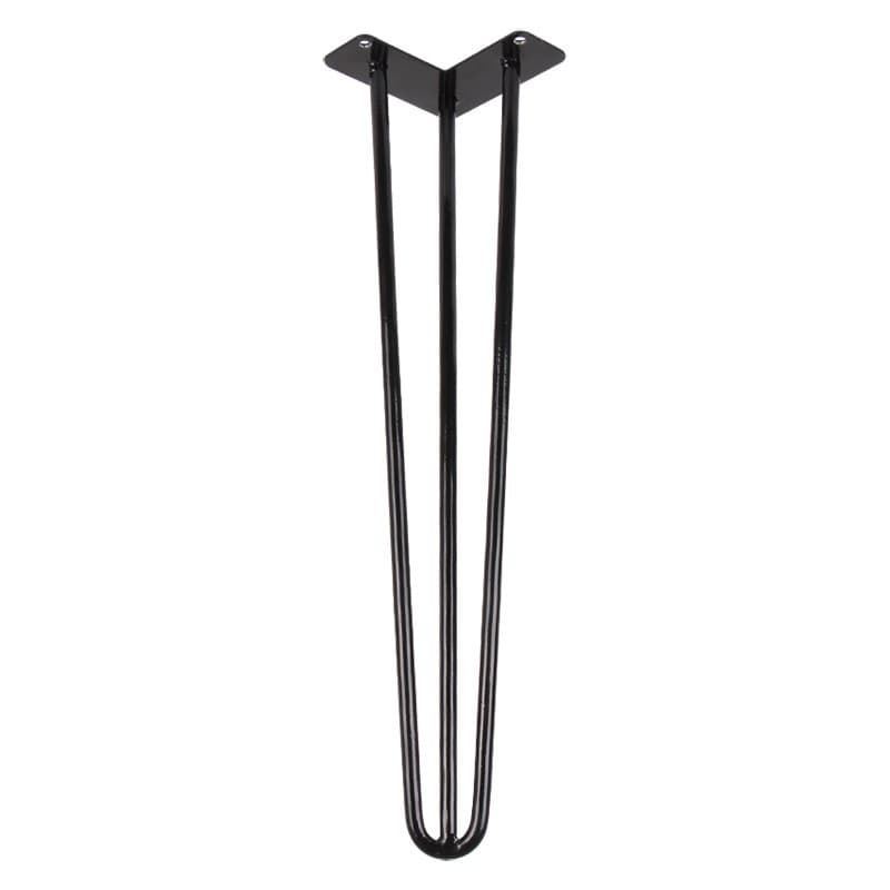 Ніжка меблева HAIRPIN Leg 3ROD Big h55см чорна глянсова