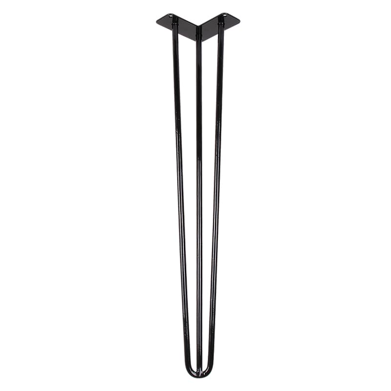 Ніжка меблева HAIRPIN Leg 3ROD Big h71см чорна глянсова
