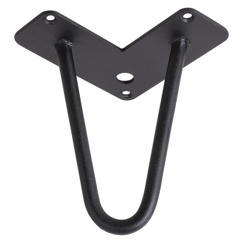Ножка мебельная HAIRPIN Leg 2ROD Small h15см, черная структурная